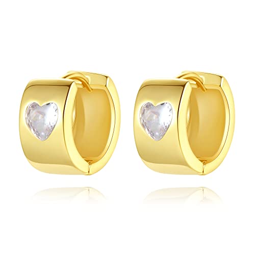Boucles d'oreilles créoles en or 18 carats pour femme, bijoux fins cadeaux pour filles, petite amie, sœur, fille(13) Cover