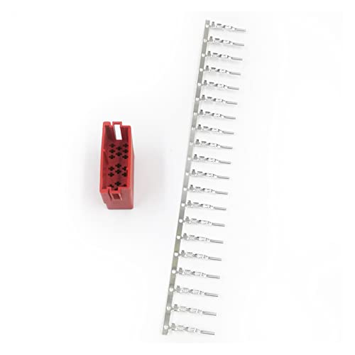 Adatto compatible with the . VDO M-INI ISO 20Pin Femmina Sokcet Contatti ROSSO M-INI ISO m/ic-r/o Timer Crimp