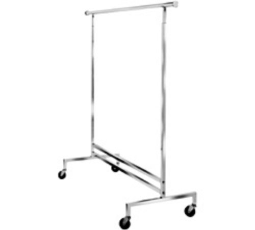 Commercial Grade Single Hang Rail Rolling Garment Rack
