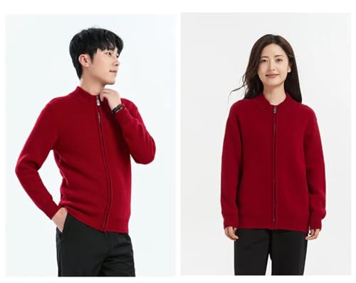 Men Knitwear Wool Zipper Cardigan Thickened Cotton Long Sleeve Warm Couples Clothing Sweater3