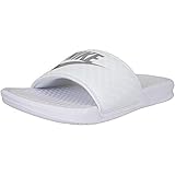  Nike Benassi JDI Women Sandalen Badelatschen (36.5 EU, White/Silver)