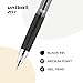 Black Retractable Gel, 2 Pack with Medium Points, Uni-Ball 207 Signo Click Pens are Fraud Proof and the Best Office , Nursing , Business , School , and Bible Pens