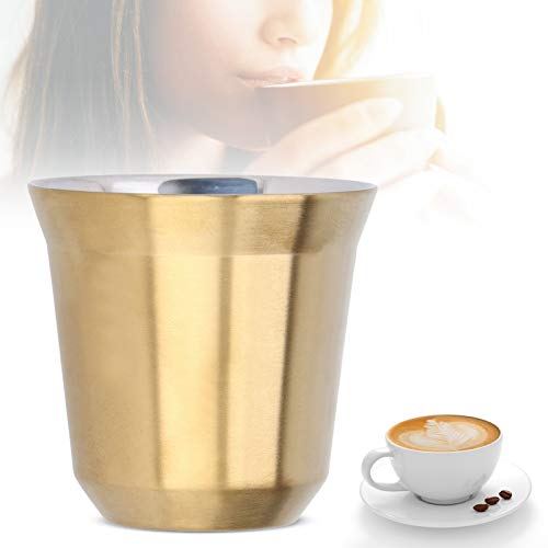 Taza de Té, Taza de Café, Vajilla de Acero Inoxidable 304 Exquisito Accesorio de Cocina sin Tiradores de Doble Pared… - Imagen 7