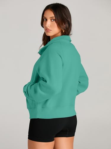 Image of AUTOMET Womens Sweatshirts Half Zip Cropped Pullover Fleece Quarter Zipper Hoodies 2026 Fall Fashion Outfits Clothes