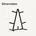 Amazon Basics Olympic 2-inch Weight Plate Tree Rack for Home Gym Storage, Space Saving Organizer
