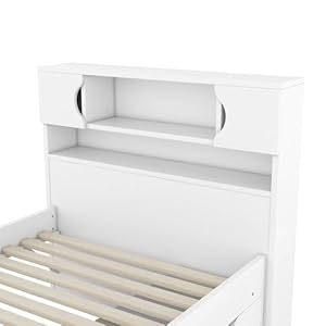 Softseatwinplatformbedwithstoragewoodplatformbedframewithbookcaseheadboardtwinbedwith4drawersstorageshelvesanddoortwinsizecaptainbedforkidsnoboxspringneededwhite Urban Country Home Decor Softsea twin platform bed with storage wood platform bed frame with bookcase headboard twin bed with 4 drawers storage shelves and door twin size captain bed for kids no box spring needed white urban country home decor