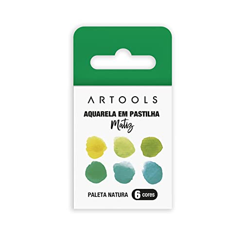 Aquarela em Pastilha Individual Matiz Artools Estojo 6 Cores da Natureza