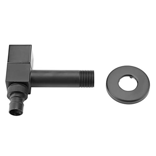 Waschmaschine Wasserhahn, Black Brass Square Waschmaschine Wasserhahn Wandhalterung Wäsche Kaltwasserhahn(4 points washing machine faucet)