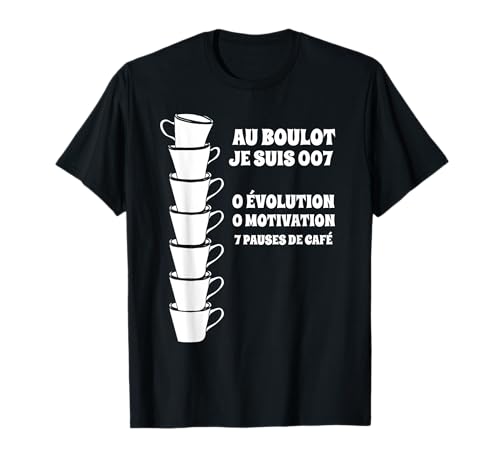 je peux pas je suis en pause café idee cadeau travail humour T-Shirt