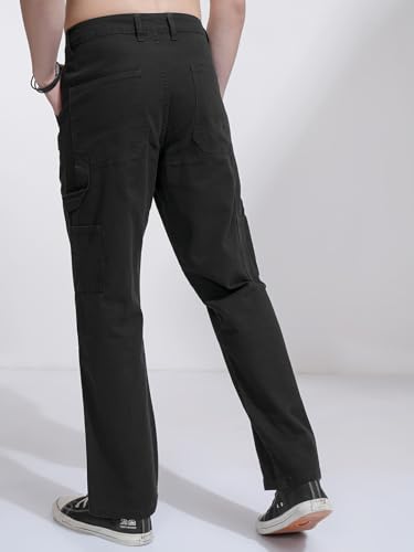 Image of Highlander Men's Utility Pocket Cargo Trousers | Durable & Functional | Carpenter Fit | Outdoor Ready | Trouser for Men | Men Trousers