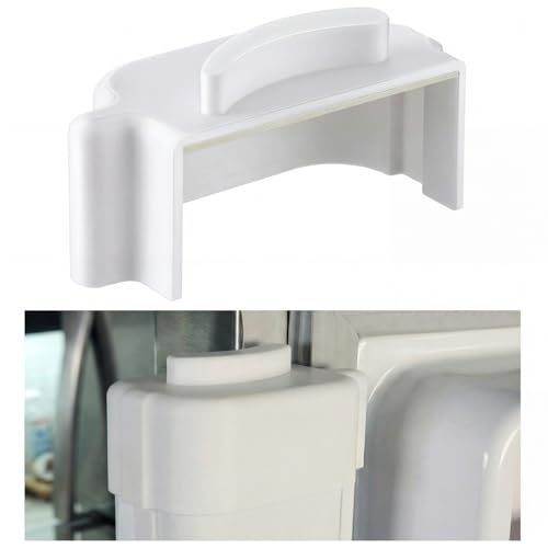 Dreyoo Refrigerator Door Flipper Compatible with Samsung, Fridge Replacement Parts with Adhesive, French Door Mullion Flap Repair Part White Compatible with Samsung RF28HDEDBSR