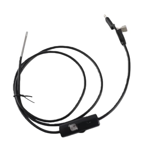 Cámara EndoscópiCA USB, Endoscopio de Inspección Delgado con Lente HD de 3,9 Mm Y 1280X720 Y 6 Led Ajustables para Inspección de Tuberías, Teléfono, Plástico, 1 M
