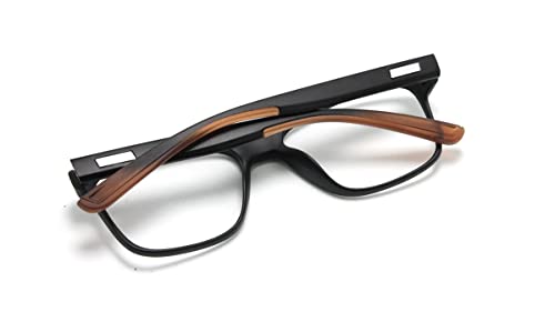 Óculos Armação Masculino Retangular JC-1029 (Preto-marrom)