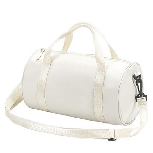 Bolsa de dança de balé, mini bolsa de ginástica, leve, pequena, bolsa tiracolo fofa de 10 L, para ioga, natação, esportes, Branco, Small