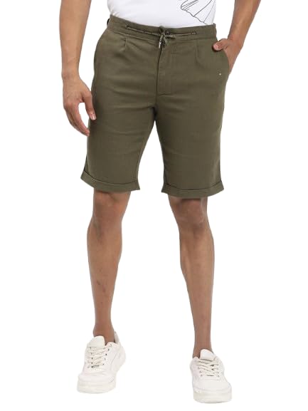 Men Solid Cotton Stretch Shorts-image-8