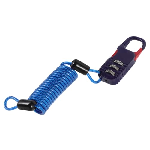 HANABASS -Theft Lock with Resettable Combination Portable Steel Cable Security for Scooters and Helmets Lightweight and Easy to Carry Black