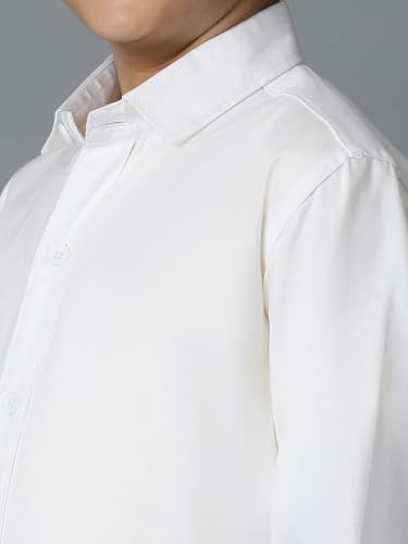 Image of Tales & Stories Boy's Solid Cotton Regular Fit Shirt-C100802