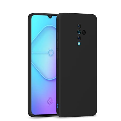 Image of Outlouders Back Cover for Vivo S1 Pro | Camera Protection | Durable Soft Matte Silicone Bumper Case (Black)