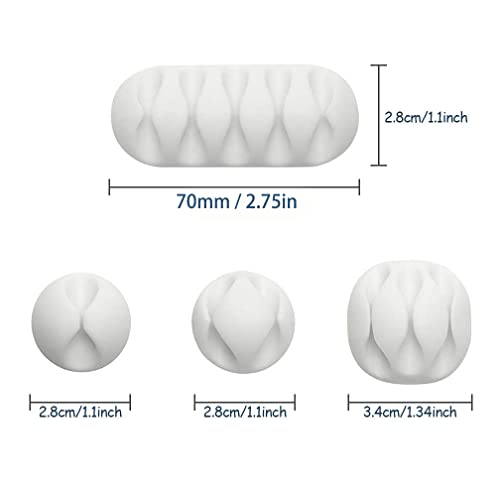 Viaky Multipurpose White Cable Clips Cord Management System, For Organizing Cable Cords Home And Office, Self Adhesive Cord Holders Desk Cable Organizer #TOP1