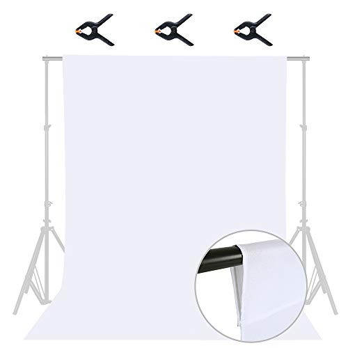 GFCC Fotohintergrund für Fotografie, 180 x 300 cm, Polyester, Weiß Cover