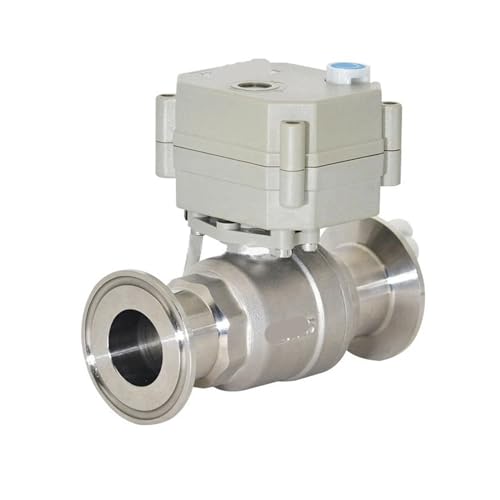 Robinet à bille électrique inox DN10 contre les blocages de calcaire avec commande manuelle