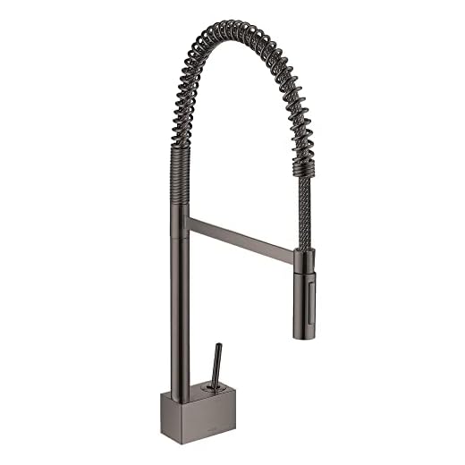 AXOR 10820341 Starck Semi-Pro 2-Spray, Brushed Black Chrome 1.75 GPM Kitchen Faucet