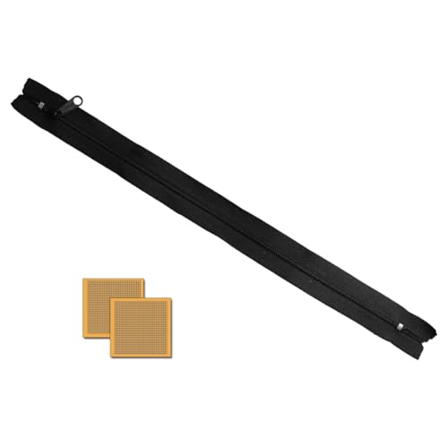 BKSAI Zip for Fly Screen, Only Zip No Net, Zipper Opening for Window Screen, Easy to Open & Close Window, Window Screen Accessory for Passing Roof Window (Black, 1 PCS)