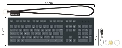 stylected Schlüsselband lang als Schlüsselanhänger (45cm) - Band mit Ring für Schlüssel, Ausweis, Handy, Kamera - Lanyard für Herren, Damen & Kinder