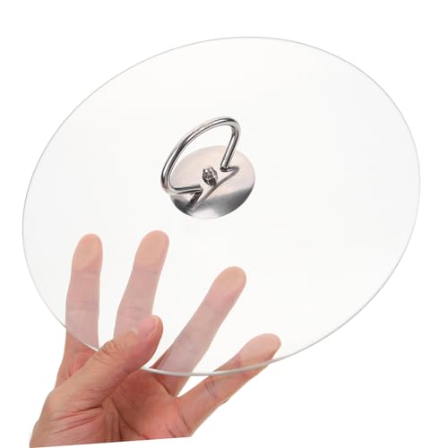 Tapas de vidrio redondas PRETYZOOM protectoras para recipientes de comida 3