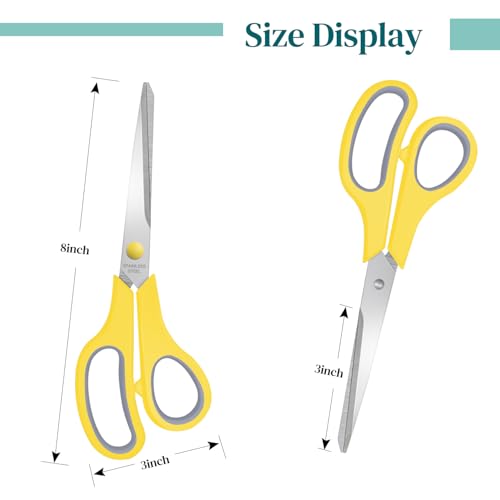 Xnluothsk 24 Packs Sewing Craft Scissors Bulk,8\" Multipurpose Heavy Duty Sharp Scissors,Stainless Steel Shears for Home Office Student Supplies - Thumbnail 3