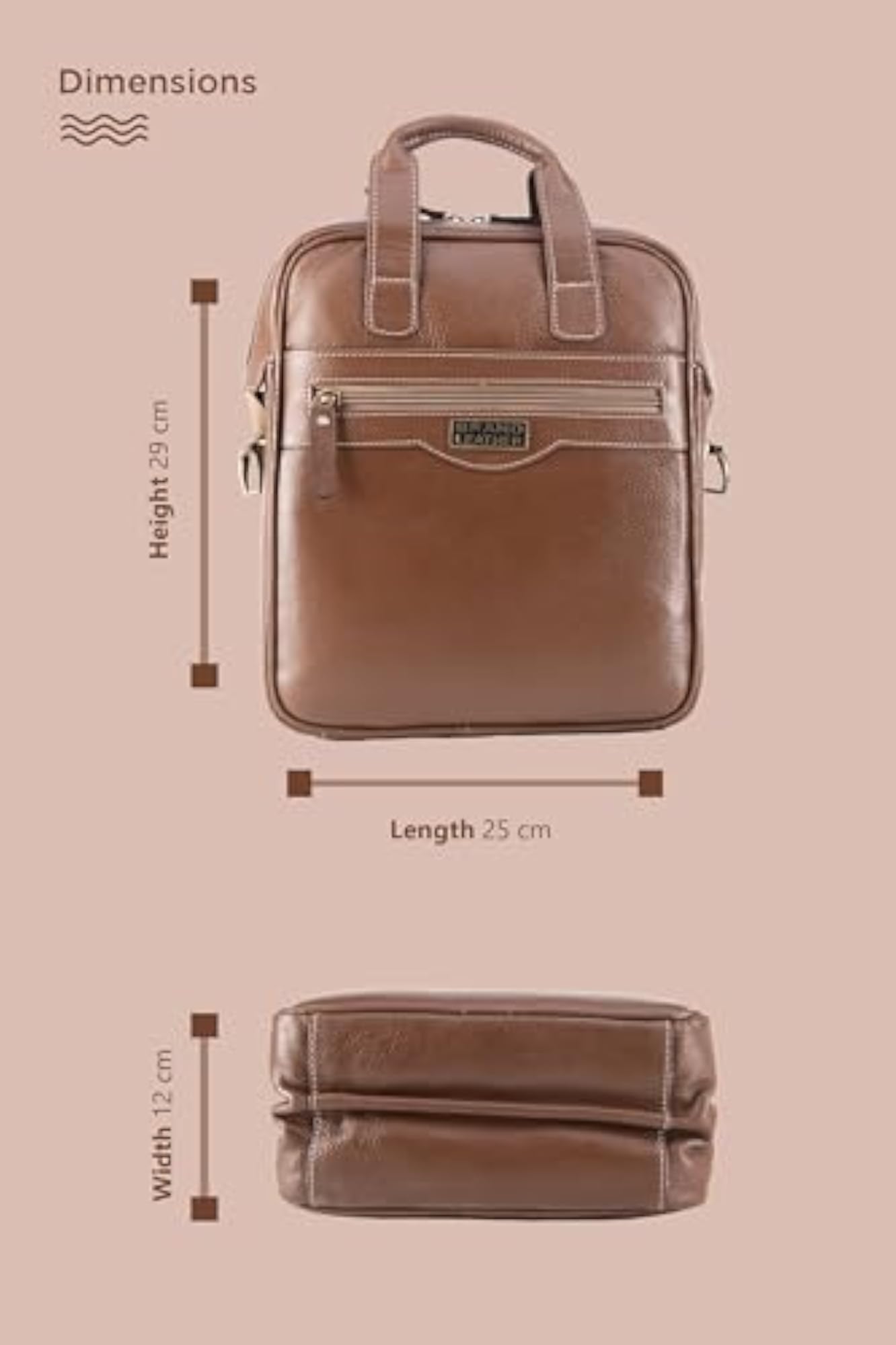 Genuine Cross Body Sling Bag, Unisex Casual