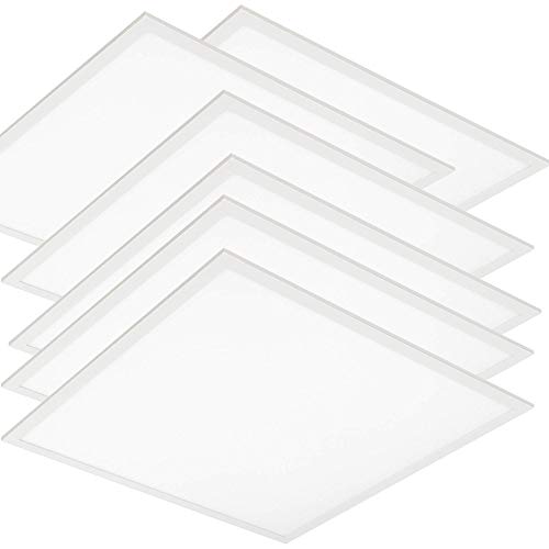 6 LED Panelleuchten, Einlegeleuchten 62x62, Wechsel der Farbtemperatur, 3000K (warmweiß), 4000K (neutralweiß), 5700K (tageslicht). Max 4320 lm, 36W (inkl. Treiber) Cover