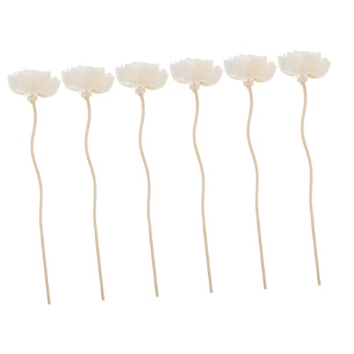 PLAFOPE 6 Piezas Varillas Difusoras de Ratán con Flores Aromáticas para Difusor de Aroma Habitación Repuesto para Distribución y Fácil Montaje