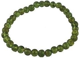 CRYSTALMIRACLE Beautiful Peridot Beaded Bracelet Wellness Positive Energy Fashion accessory Healing Heart Gift Men Women handcrafted Gemstone Powerful