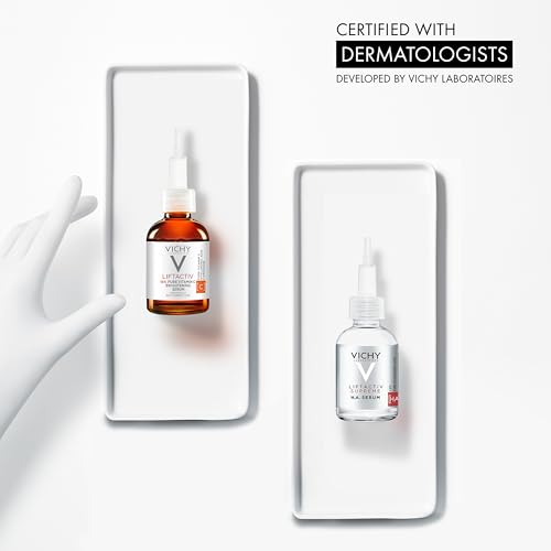 Image of Vichy LiftActiv Vitamin C Serum For Face, Brightening Serum With Pure Vitamin C + Hyaluronic Acid + Vitamin E, Reduces Fine Lines, Smooths Skin Texture, Improves Radiance, Anti Aging