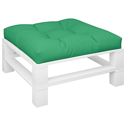 Cojín para sofá de palets verde de 80x80x12 cm acolchado para terraza exterior 4