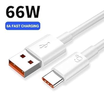 Image of Original 65W / Super Fast Charging Cable Type-C Support for Supercharge /SUPERFLASH /Flash /Flash /Rapid for Real-ME 7,X7,X7MAX,X7PRO,X3,X50PRO,8PRO,GT Master EDIITION,GT (AA90)