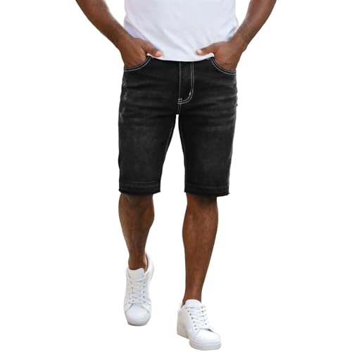 Short en jean classique homme bleu lavé bermuda été décontracté