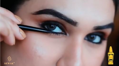 SEWAK SPECIAL SURMI BLACK 100% 12 gram Natural Eyeliner Powder Bottle with Wand