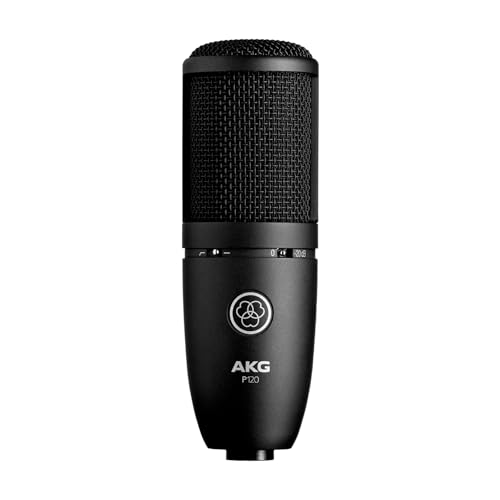 JBL, Microfone Condenser, Microfone Para Gravação, P120, AKG by Harman - Preto