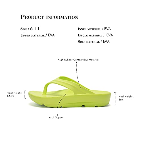 Image of FUNKYMONKEY Women's Comfort Flip Flops with Arch Support - Lightweight EVA Thong Sandals for Walking, Beach, and Daily Wear - Cushioned Footbed & Anti-Slip Sole