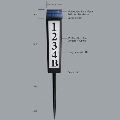Ontel SBTAL-MC4 Sensor Brite Solar Powered Address Light thumb #8