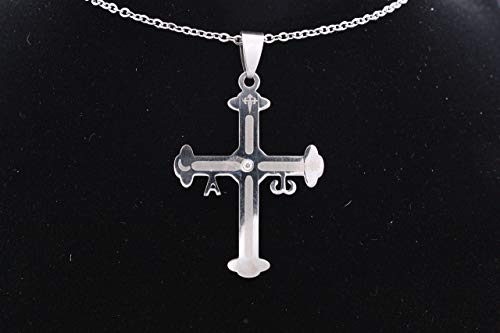 Colgante en Acero, Cruz de Asturias (4,3 Cm), Cruz de la victoria