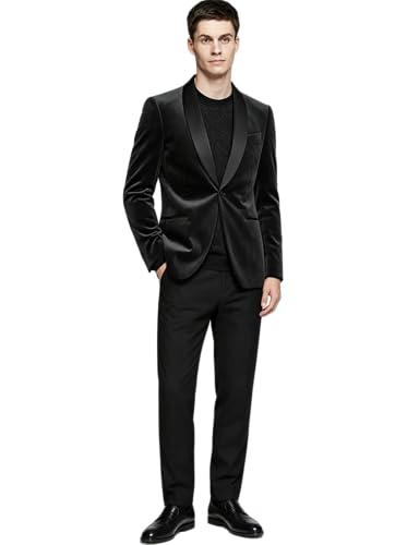Blazer en velours pour homme Ulnomio veste de smoking chic pour le bureau
