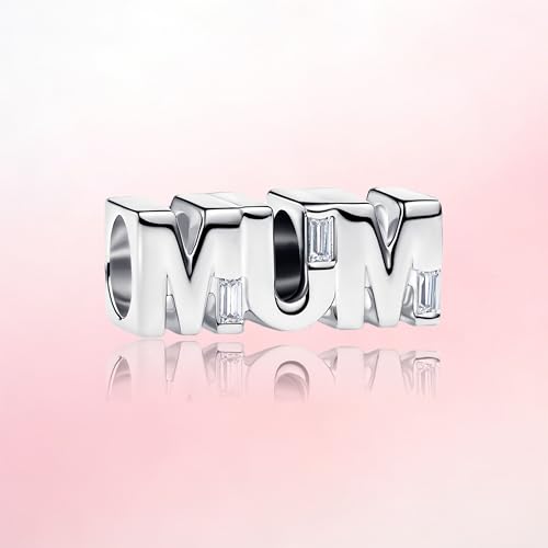Image of Mom Family Charms Bead for Bracelets and Necklaces Jewelry Charm for Women Valentine Mother's Day