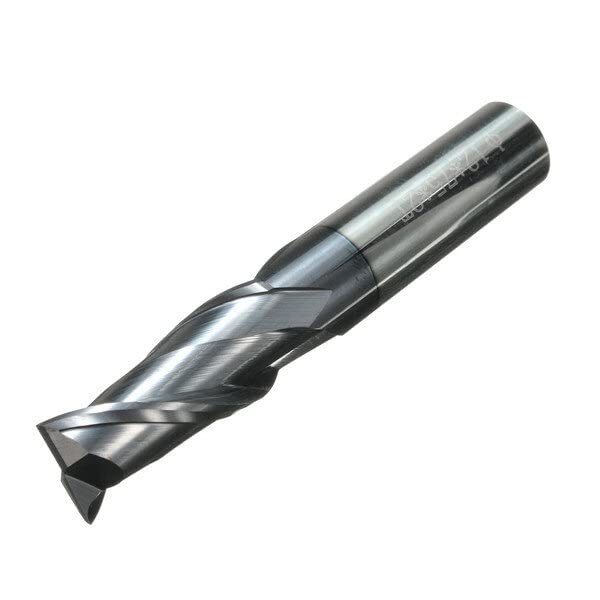 VIDOO Set Frese in Carburo 2 5 6 8 10 12mm 4 Taglienti Acciaio al Tungsteno Lavorazione CNC-12mm