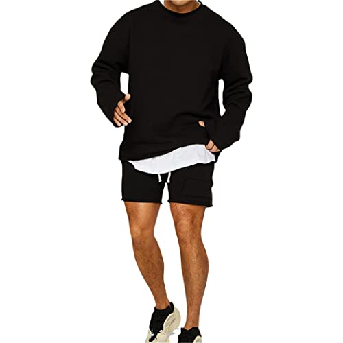 Sweat à capuche noir pour homme XL à col rond et manches longues