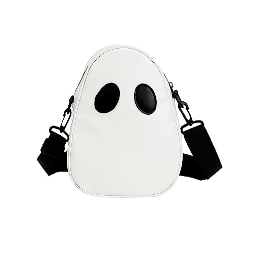 1Pcs Halloween Pumpkin Cute Ghost Purse PU Leather Crossbody Bag Shoulder Bag For Women's Spooky Trick Treat