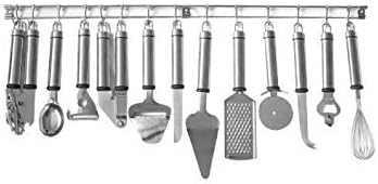Wall Mountable 13-Piece Stainless Steel Tool and Gadget Set