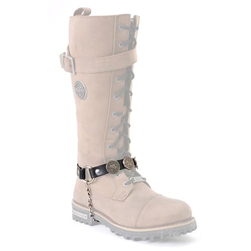 Milwaukee Leather MLA3004 Silver Biker Chain for Motorcycle Boots with 44 MAG Medallion - MLA3004-CHAIN